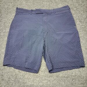 Ralph Lauren RLX Navy White Polka Dot Seersucker Golf Shorts Preppy Nautical 36
